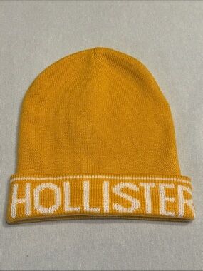 Hollister Golden Yellow Logo Cuff Beanie